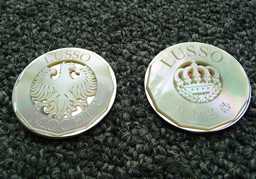 オリジナルゴルフマーカー（白蝶貝）　